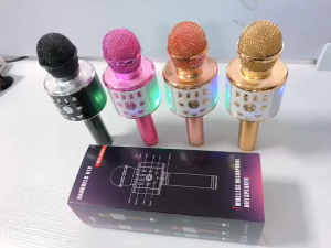 SPEAKER MIC KARAOKE BLUETOOTH WS858L WITH LED LIGHT MUSIC