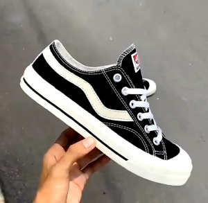 Sepatu Ventela Hitam Putih Sneakers Casual Black Natural Sepatu Sekolah Sepatu Pria Wanita Termurah OR1