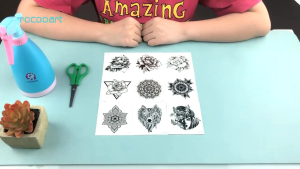 (10 Pcs Lembar) Tattoo Tatto Temporary Tato Temporer Tahan Air Sementara Seri Kecil Bulu Tulisan Inggris Kupu-Kupu
