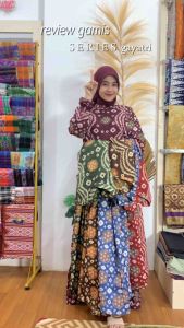GAMIS JUMPUTAN MOTIF TITIK 7 BATIK ETNIK SERIES GAYATRI PALEMBANG