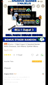 (Promo Beli 1 Dapat 3) Spanduk Banner Mafia Sholawat ZAHIR Mania Syekhermania