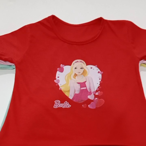 Kaos Atasan Anak Perempuan Barbie Usia 1-8 Tahun