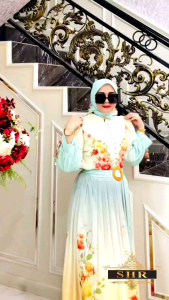 " NEW " READY MAXI DRESS BENING EMBUN FLOWERS CERUTY PREMIUM BY SHR IMPORT