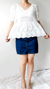 42660 Xavia Crochet Top Blouse Lace