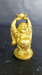 Tượng Phật Di Lặc dâng vàng thờ cúng hoặc để xe ô tô  cao: 11cm