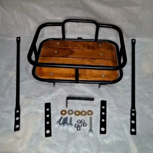 Keranjang sepeda lipat MTB fixi kranjang sepeda universal front rack depan Alas kayu Klasik Outdoor