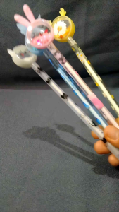 Pulpen Karakter Kupu Kupu Kelinci Rusa Kucing Pen Payet Glitter Pena Lucu