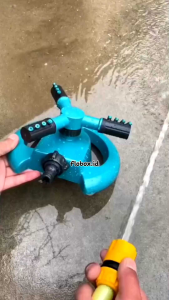 Round Sprinkler Air Taman 360 Derajat 15cm 3 Kepala Penyiram Tanaman Pertanian Perkebunan Berputar