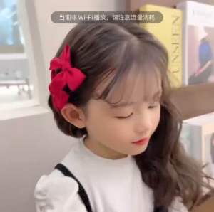 𝟝𝑝𝑒𝑟𝑐𝑒𝑛𝑡 Childrens Hair Accessories Butterfly Hairpin Knot Korean Baby Cute Princess Hairpin Headdress 儿童发夹蝴蝶结头饰可爱公主小女孩发饰红色女童网红夹子宝宝发卡