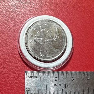 Koin Kanada Koleksi kuno 25 Cents Tahun 2007