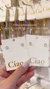 Khuyên tai bông tai mạ bạc S925 hoạ tiết vòng nguyệt quế Pilla Ciao