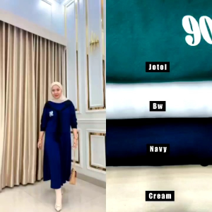 Dress polos Batwing wanita terbaru Gamis combed