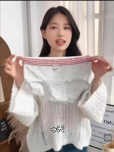 Hi.sweetie🎀[Ready Stock] Japanese Style Sweet Girl Ribbon Panties Mid Waist Soft Cotton Woman Underwear Pure Cotton