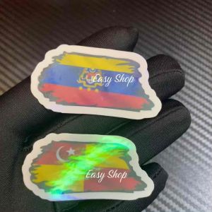 Sticker Flag Design Holo Plain Sticker Colorful Laser Motorcycle Car Stickers Decorative Waterproof Quality AAA Automotive Stiker