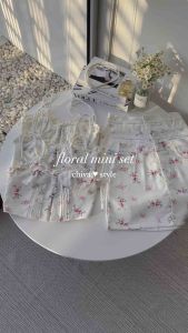 🌸 พร้อมส่ง FLORAL MINI SET | เซ็ตสายเดี่ยว+กระโปรง พิมพ์ลายดอกไม้ 🌼