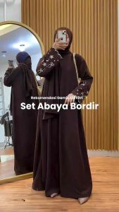 DRESS ABAYA KAJIAN/UMROH GAMIS SETPASHMINA ZIPPER DEPAN