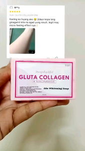 Gluta Collagen +Niacinamide whitening soap anti aging remove dark spotsacne Free Mesh Net 100grams