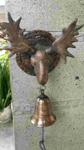 Bel Lonceng Pintu Rumah Kuningan Antik Motif Rusa 1 Pcs