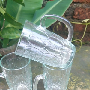 termurah!!! GELAS TEH TEBAL/GELAS GAGANG KACA (6PCS) GELAS BESAR