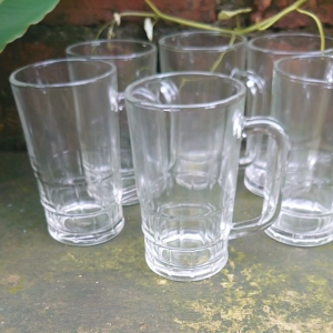 TERMURAH!!! GELAS TEH 6pcs/GELAS GAGANG KACA/GELAS KACA