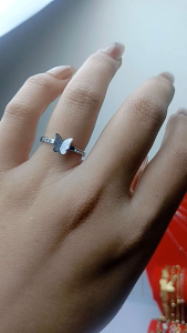 Cincin titanium premium motif kupu kupu pasir glitter anti karat garansi 100% real pict/cincin titanium wanita simple mewah elegant