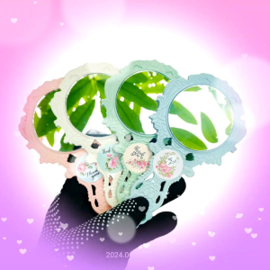 50Pcs Souvenir Kaca Gagang Vintage / cermin Aeshtentic warna KEMAS PLASTIK + KUT