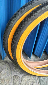 Ban Luar Sepeda Ukuran 18 x 1.75 Lucky Stone Hitam Kuning Anak Lipat Mini BMX | High Quality