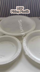 [ISI 50 PCS] MKP Piring Makan Kecil Ukuran P6 P7 P9 / Piring Plastik Putih Sekali Pakai / Tempat Wadah Makanan Pesta Uk 6 7  9