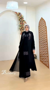 bo // dress jatblack balabo // gamis umroh dan haji