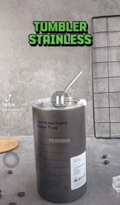 LRMS TUMBLER INSULATED MUG VACUUM CUP HOT & COOL 600 ML STAINLESS STEEL / COFFEE TUMBLER / TERMOS TAHAN PANAS & DINGIN FREE SEDOTAN STAINLESS