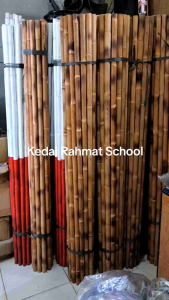 Tongkat Pramuka Bahan Rotan Toya Asli Polos Merah Putih Termurah