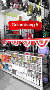 Bendera Merah Putih Umbul Umbul Background Gelombang