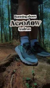 Sepatu jogging aeroflow olahraga lari warna hitam putih hijau size 39-43 by working sneakers for you