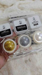 7pcs set Nail Art Gel and Chrome Powder Set Chrome Fusion Nails with box Gift Set