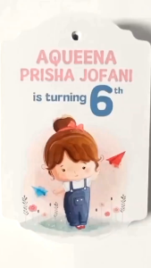 Hang Tag Khusus Custom Birthday Card 1 pcs