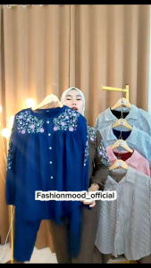 ONE SET POLO LINEN PREMIUM // SETELAN POLO LINEN BORDIR // SETELAN LINEN KOMBINASI BORDEL //BUSUI FRIENDLY//PIYAMA//PREMIUM//HOMEY//BUSUI // BORDIR // DAILY // KASUAL // KEKINIAN