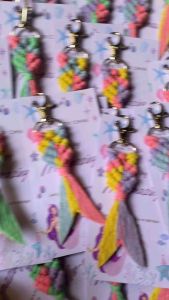 Tie Dye Mermaid Macrame Keychain (Wedding BirthdayChristening) Giveaways /Souvenirs