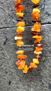 PROMO Termurah Kalung Amber Anak Tumbuh Gigi Premium Glossy Multicolor Nuget NGMN02 By Amber Bee