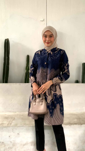 Tunik Batik Bahan Katun Full