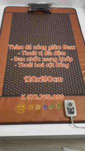Thảm đá nóng 120x190cm giúp giảm đau xương khớp toàn thân cho người cao tuổi