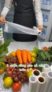 Túi Đựng Thực Phẩm Chất Liệu HDFE Tự Phân Hủy Sinh Học Cao Cấp Set 3 Cuộn An Toàn