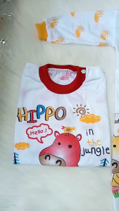 1stel baju bayi tangan panjang 0-8bulan HIPPO
