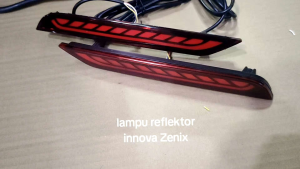Lampu reflektor bumper belakang mobil Toyota Innova Zenix LED Bumper