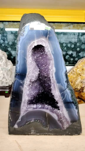 Natural Brazil High Gred Amethyst Agate Crystal Cave Ornament - Decorative home accessory - Indoor lighting decor - Super Crystal Mineral Enterprise