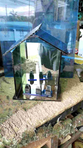 glass candle house w/ candle adjustable stand CH7️⃣