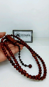 Tasbih Galih Nagasari Butiran Bulat Kepala Ukir Naga