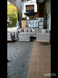 Sofa Tamu Onix 321 Plus Meja Bahan Kain Bludru Midli/trinityjayafurniture