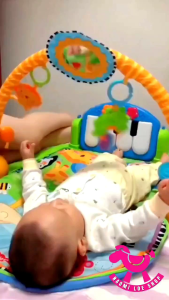 KIDS LAND Playgym pedal piano Mainan Bayi Rattle Playmate Musik Piano Babygym