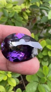 179 กะรัต พลอย เพชรรัสเซีย Decorations AAA PURPLE AMETHYST PEAR 30X20 มม (2 เม็ด) CUBIC ZIRCONIA