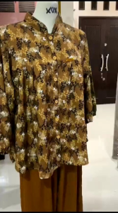 SETELAN RAYON TWILL MOTIF BUNGA TERBARU/ONE SET WANITA DEWASA JUMBO BAHAN TWILL ARMANY KEKINIAN/SET RAYON TERLARIS 2025